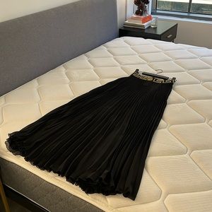 Versace Greco pleated cover up maxi skirt